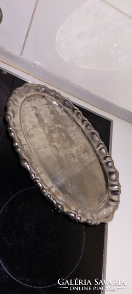 Silver plated metal tray