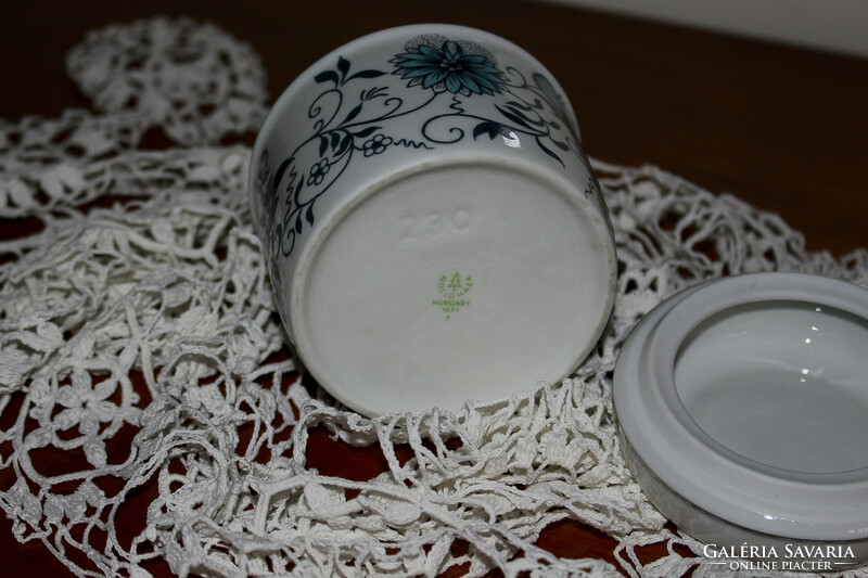Hollóháza Meissen pattern, sugar bowl / bonbonnier