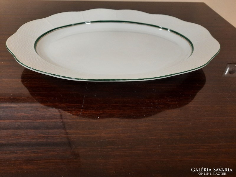 Large Herend green-gold pattern steak and meat serving platter