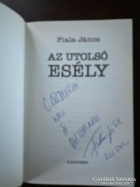 János Fiala: the last chance (autographed copy)