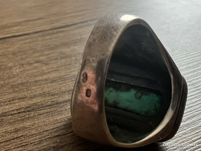 Original silver ring with turquoise stone