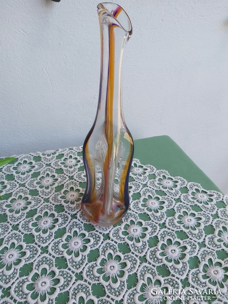 Francis? Bohemia? Czech? Murano? Glass vase collector's mid-century modern home decoration heirloom