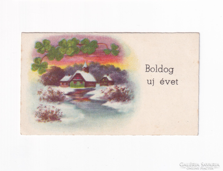 K:134 Merry Christmas. Card-postcard with envelope, postmarked