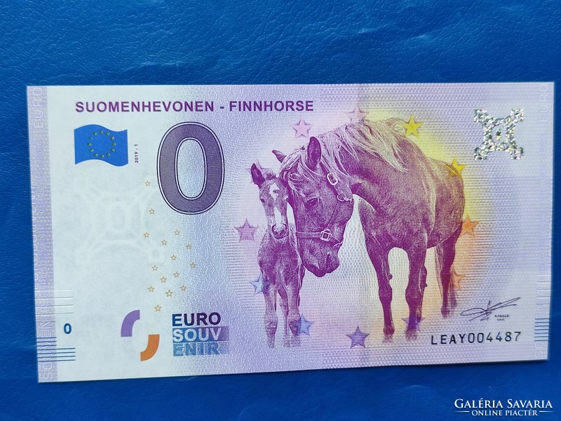 Finland 0 euro 2019 horse finnhorse! Rare commemorative paper money! Ouch!