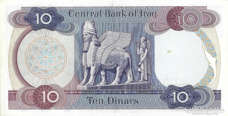 10 dinár dinars 1973 Irak Gyönyörű Ritka