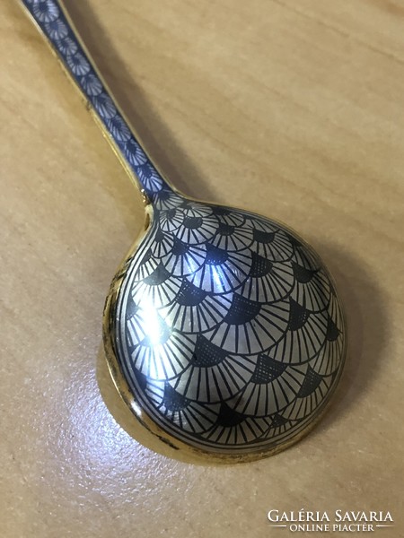 Gilded silver spoon decorated with niello