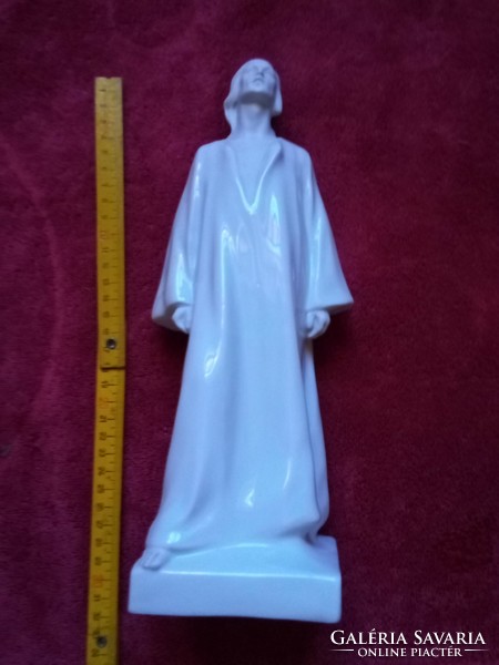 Herend white porcelain biscuit Jesus Christ statue