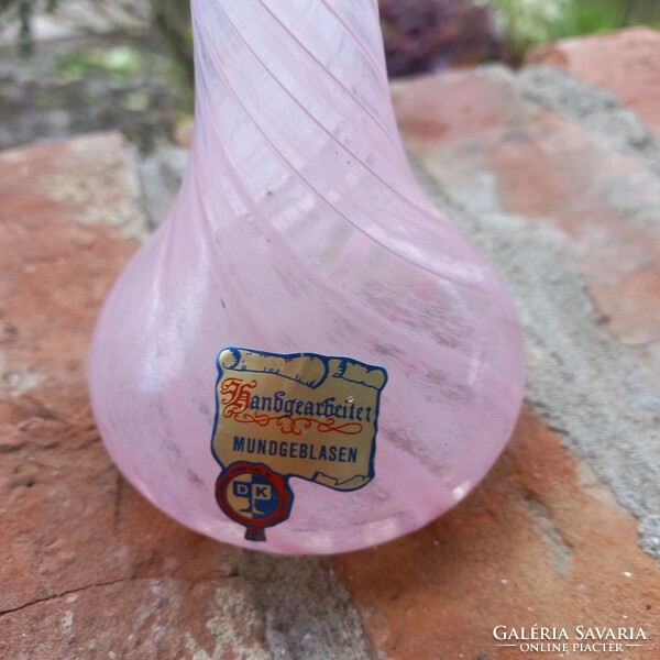 Fújt üveg egyszálas váza- handmade by germany -