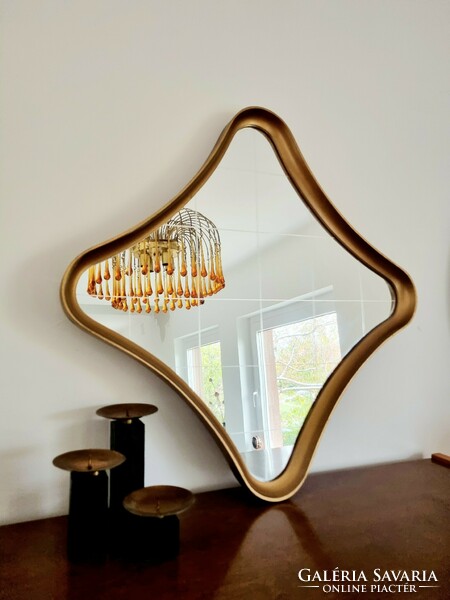 Special engraved mid-century mirror