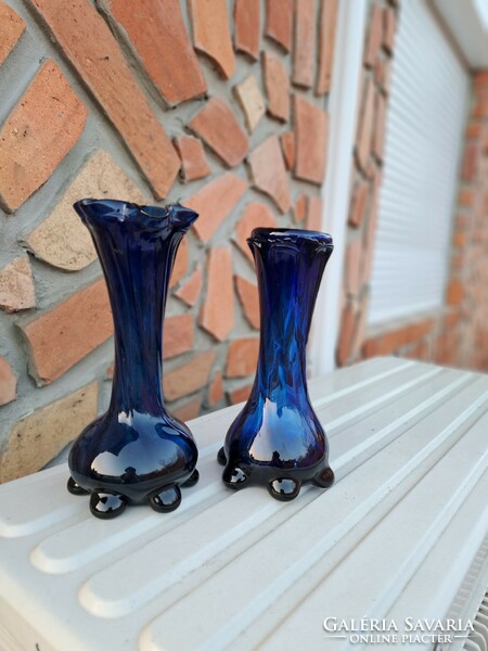 Gyönyörű vázák karcagi  berekfürdői üveg váza Gyűjtői mid-century modern  lakásdekoráció hagyaték