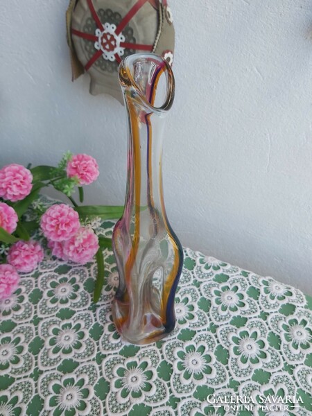 Francis? Bohemia? Czech? Murano? Glass vase collector's mid-century modern home decoration heirloom