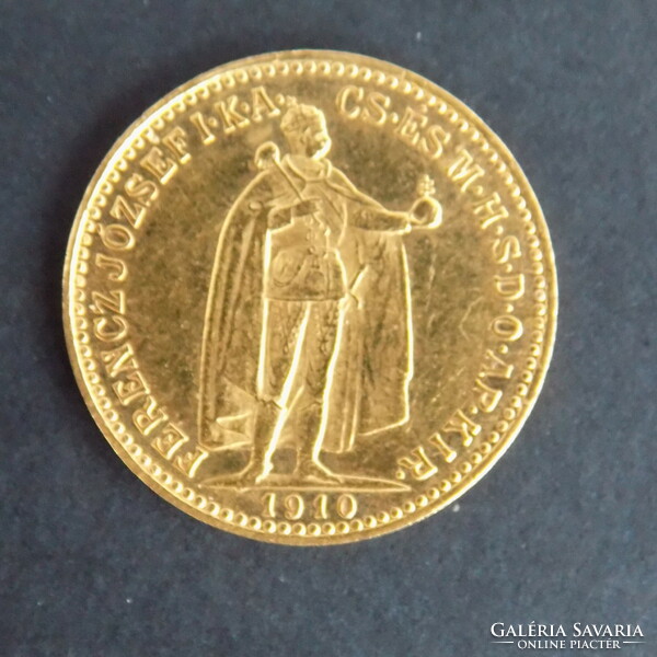 Ferencz József arany 10 Korona 3,3875 g 1910!
