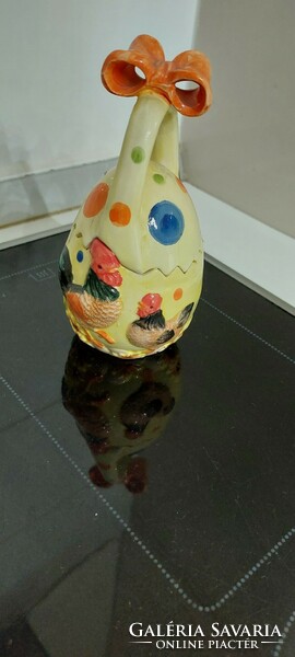 Ceramic rooster egg bonbonier