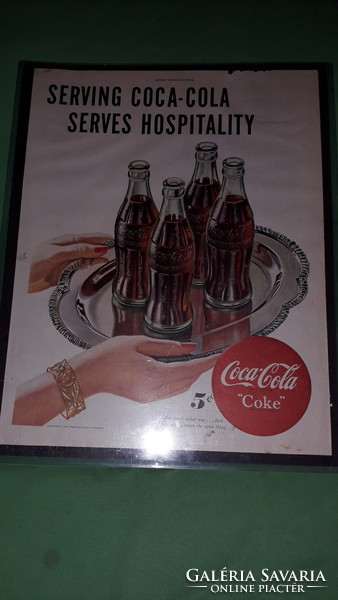 1947. COCA COLA  plakát NEM REPRINT !!! újság poszter vastag műanyag védtartóban a képek szerint