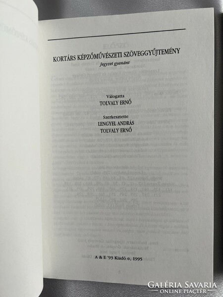 Contemporary art text collection i-ii. András Lengyel (ed.) Ernő Tolvaly