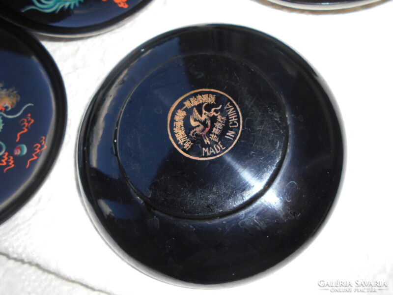 4 Chinese dragon lacquer bowls - the price is for 4 pcs