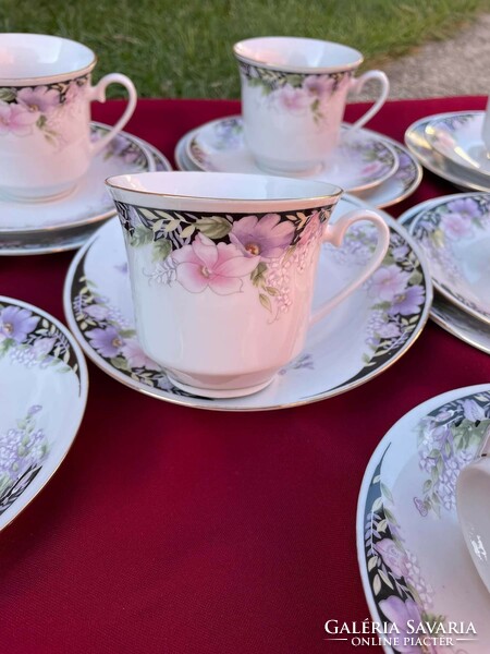 Beautiful floral tea set tea cup cake plate