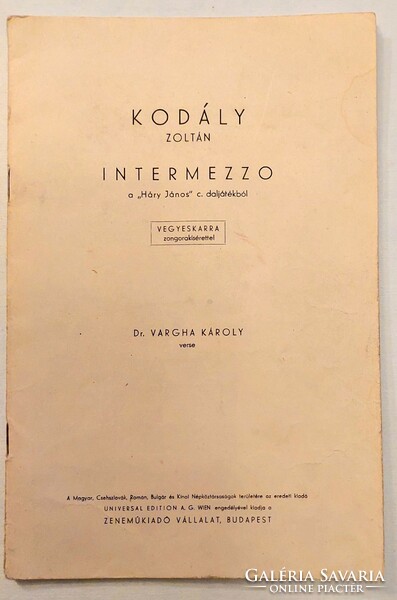 Kodály zoltán: Intermezzo .