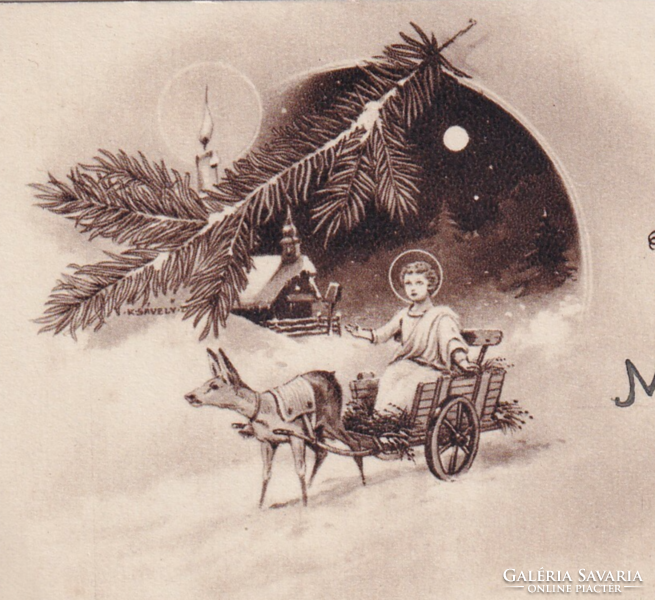 K:128 Merry Christmas. Card-postcard