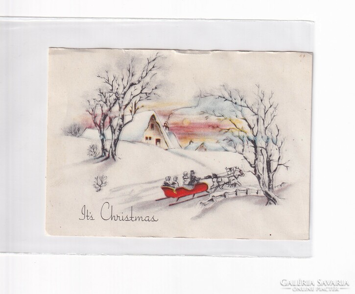 K:132 Merry Christmas-Búék. Card-postcard postmarked