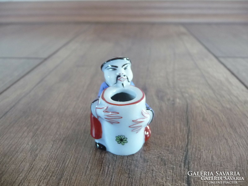 Antik Herendi porcelán mini kínai figura