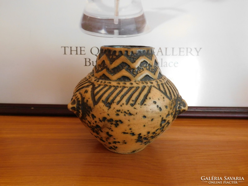 Mid century jasba ceramic vase - ethno-primitive design