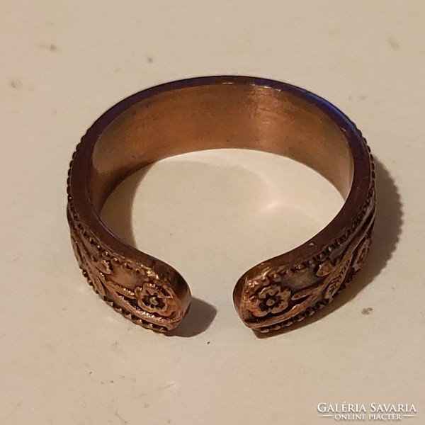 Wonderful magnetic red copper ring (56)