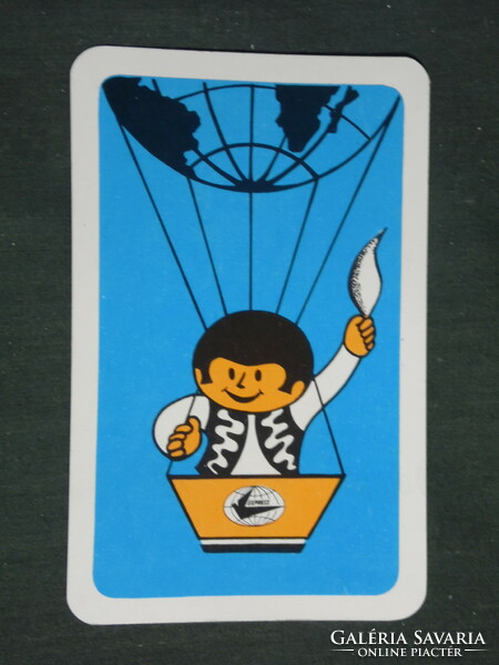 Card calendar, express travel agency, graphic artist, advertising figure, 1978, (2)