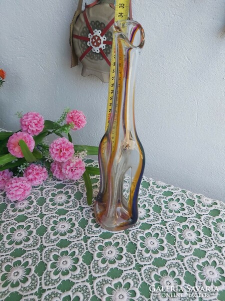 Francis? Bohemia? Czech? Murano? Glass vase collector's mid-century modern home decoration heirloom
