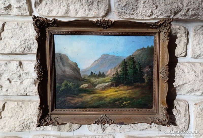 Tàjkèp gyönyörűen megfestett miniatűr stílusú festmèny kisebb mèretű Alpesi Osztràk ,Tàtra stílusú