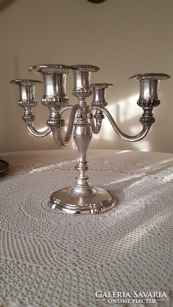 A wonderful five-prong wmf silver-plated candle holder