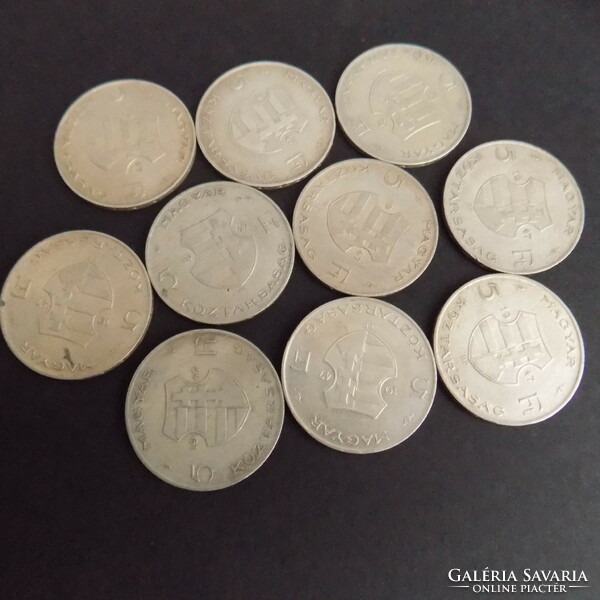 10 pcs. 1947 silver 5 ft