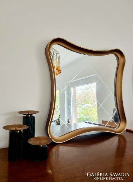 Special engraved mid-century mirror