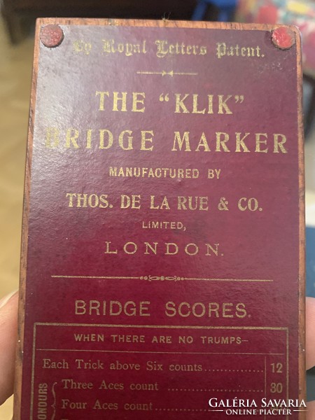 Bridzs számláló (Bridge Marker) eredeti HM dobozban 1930