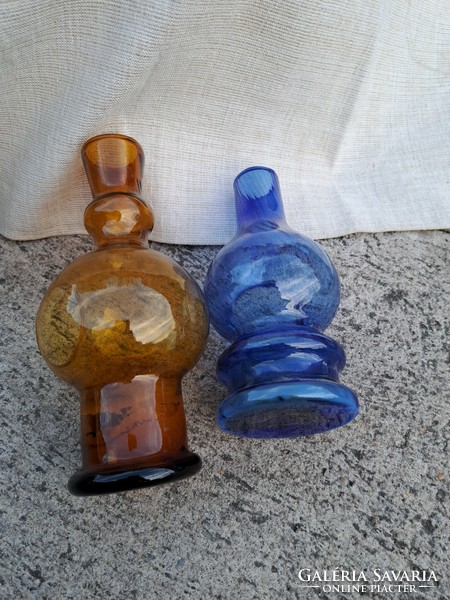 Gyönyörű   retro üveg gyertyatartók gyertyatartó Gyűjtői mid-century modern  lakásdekoráció hagyaték