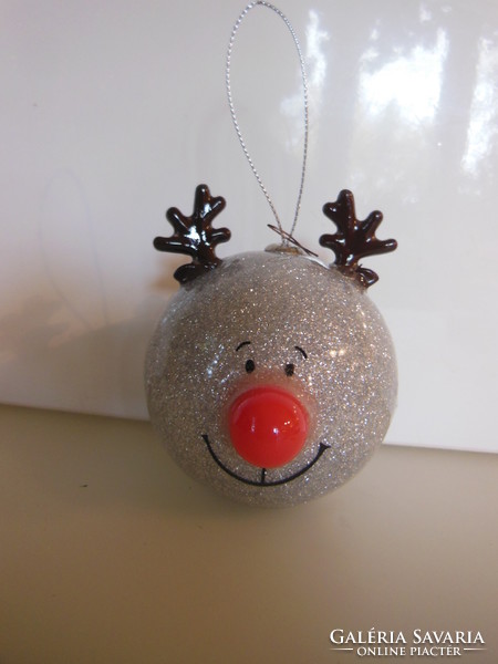 Christmas tree decoration - flashing nose - 10 x 8 cm - plastic - German - perfect