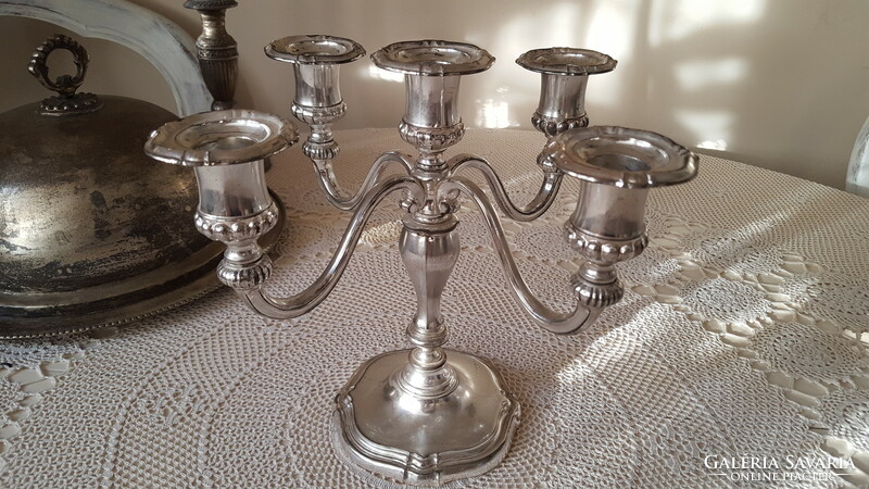 A wonderful five-prong wmf silver-plated candle holder