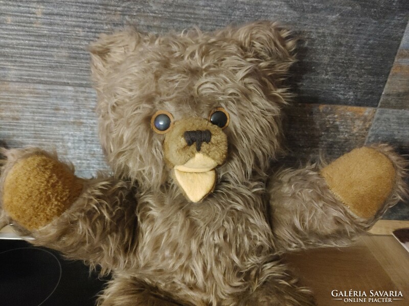 Vintage 1950-1960'  óriás plüss mackó régiség antikvitás      maci medve