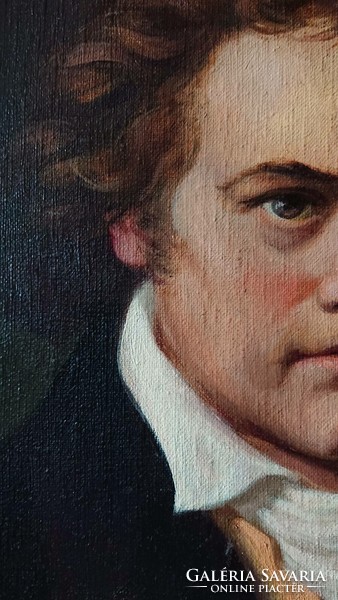 Research a. Marked: portrait of the composer Ludwig van Beethoven