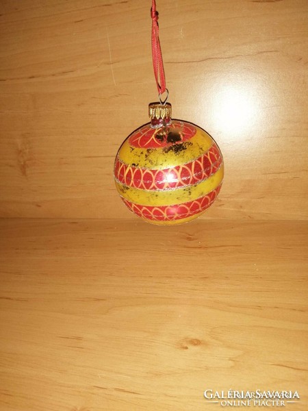 Retro üveg gömb karácsonyfadísz 8 cm