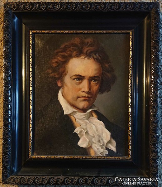 Research a. Marked: portrait of the composer Ludwig van Beethoven