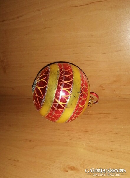 Retro glass sphere Christmas tree decoration 8 cm