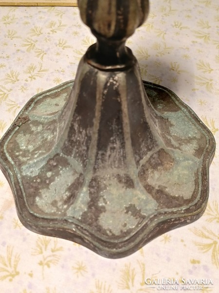 Old silver plated candle holder