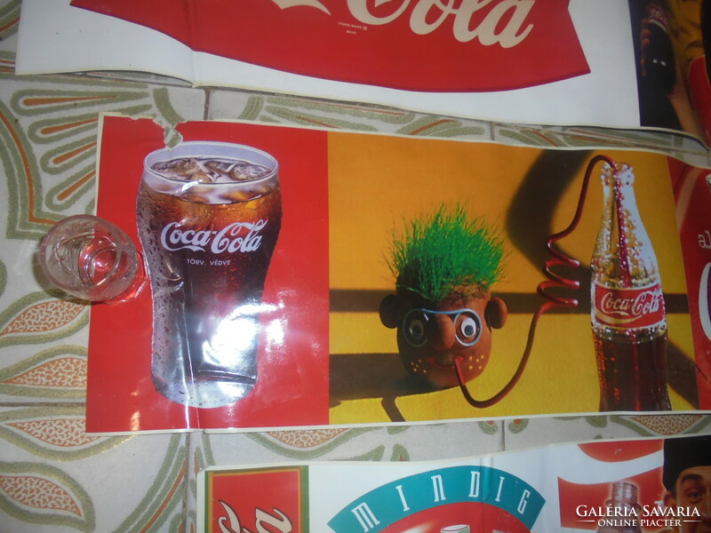 Három darab retro Coca-Cola reklám matrica együtt