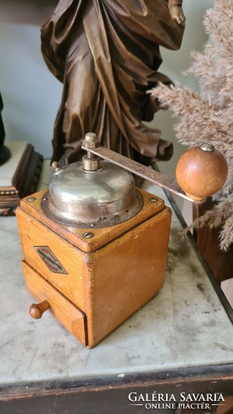 Wooden coffee grinder