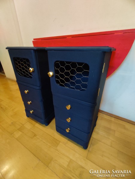 Pair of renovated vintage bedside tables