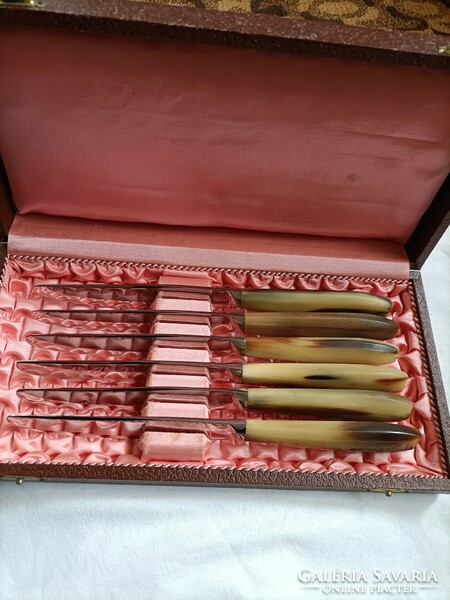 Stainless steel knives in their original box