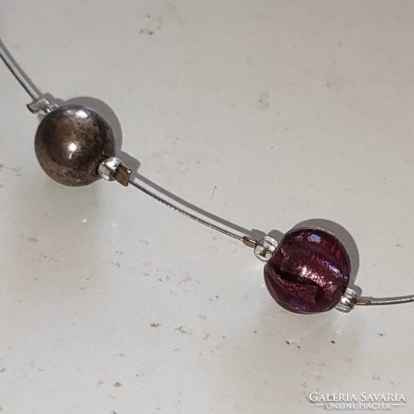 Carrie Elspeth/ Connie Fisher steel glass sphere bracelet 20cm