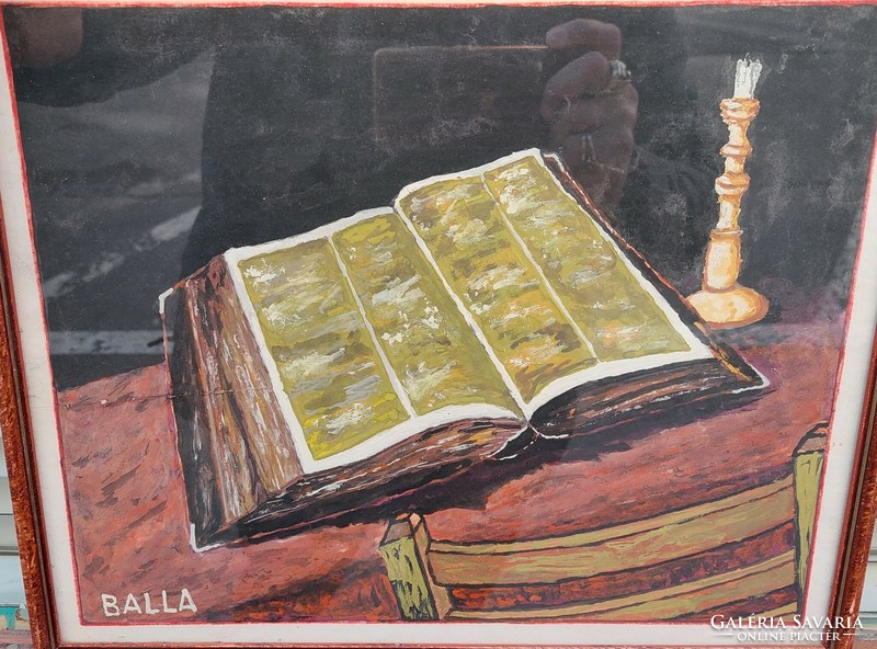 Balla painting, book still life