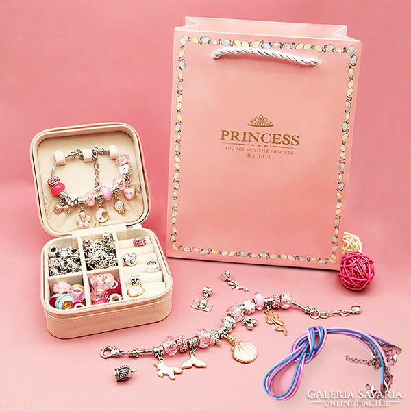 Pandora-style jewelry set, charm set, jewelry making set - at a discount price